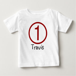 Age and Name Customisable 1st Birthday Tshirt