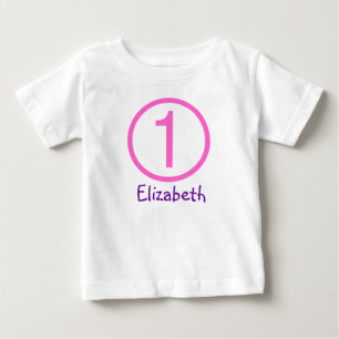 Age and Name Customisable 1st Birthday Tshirt