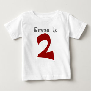 Age and Name  Customisable 2nd Birthday Tshirt