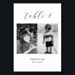 Age Childhood Photos Wedding Table Card Numbers<br><div class="desc">Add a personal touch to your wedding tables! Add a photo of yourself and your partner of the age that you were that corresponds to the table number (e.g. table one has pictures of yourself and your partner at age one)</div>