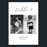 Age Childhood Photos Wedding Table Card Numbers<br><div class="desc">Add a personal touch to your wedding tables! Add a photo of yourself and your partner of the age that you were that corresponds to the table number (e.g. table one has pictures of yourself and your partner at age one)</div>