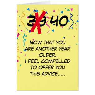 Age Customisable Humourous Birthday Card