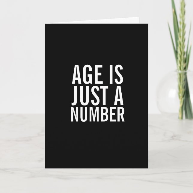 Age is a Number Funny Happy Birthday Greeting Card (Front)