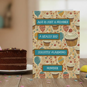 Age is Just a Number   Funny Birthday Card