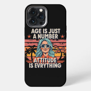 Age Is Just A Number, Vintage Retro Elderly Woman iPhone 13 Pro Max Case
