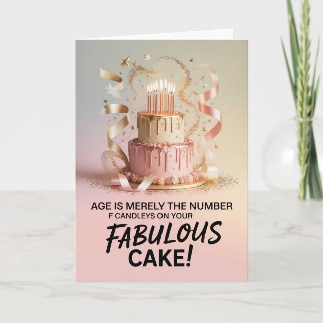 Age Is Just Candles – Funny Birthday for Women Card (Front)
