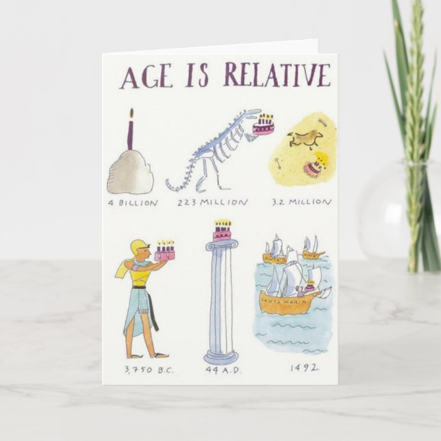 Age Is Relative Card (Front)