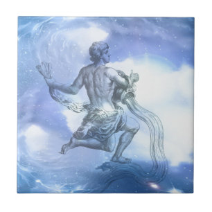 Age of Aquarius Zodiac Tile