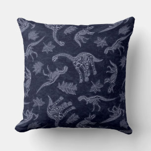 Age Of Dinosaurs Skeleton Pattern Cushion
