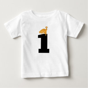 Age one (1) birthday Ginger Cat T-Shirts