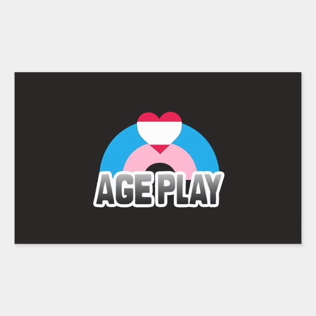 Age Play Pride Rectangular Sticker (Front)