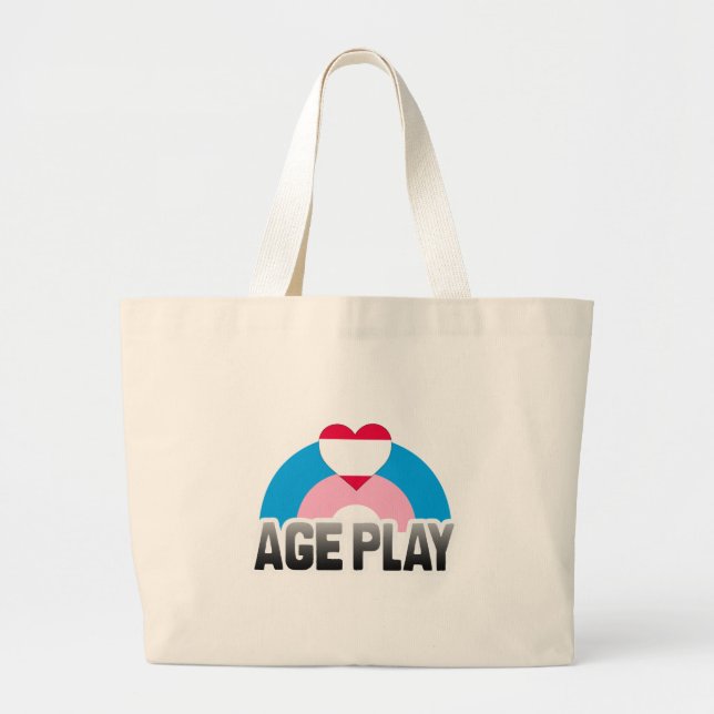 AGE PLAY RAINBOW LARGE TOTE BAG (Front)