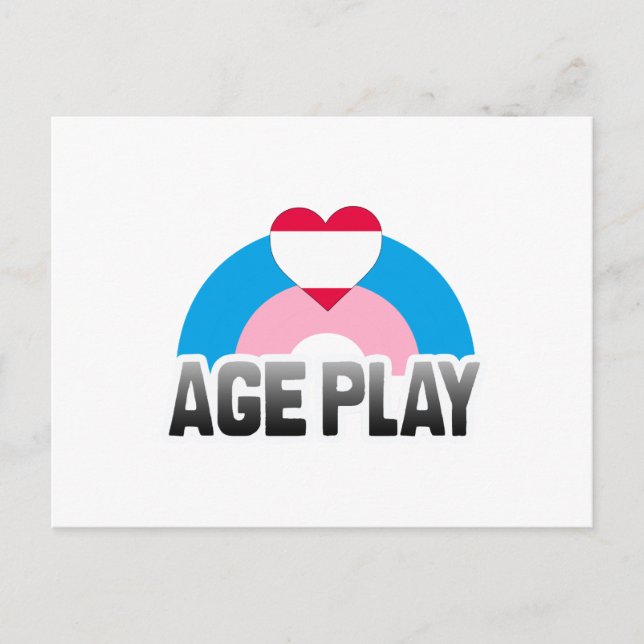 AGE PLAY RAINBOW POSTCARD (Front)