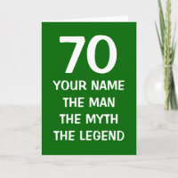 Age specific Birthday card | The man myth legend