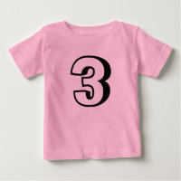 Age three (3) birthday t-shirts for toddler