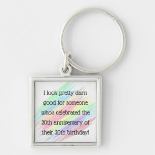 Aged 40 & over key ring