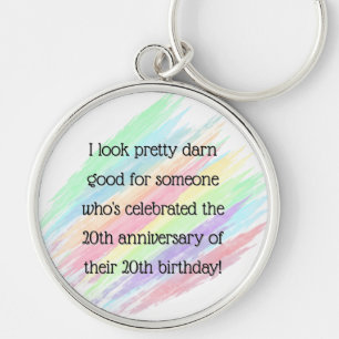 Aged 40 & over key ring