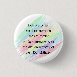 Aged 60 & over 3 cm round badge