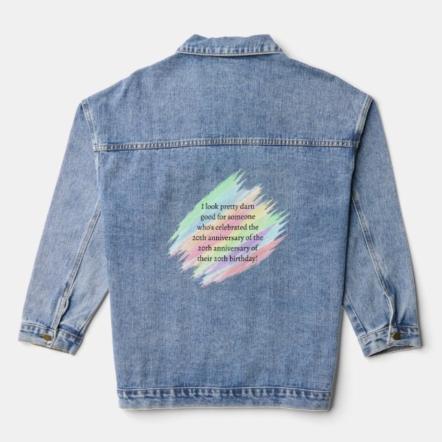 Aged 60 & over denim jacket (Back)