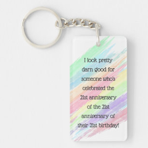 Aged 63 & over key ring