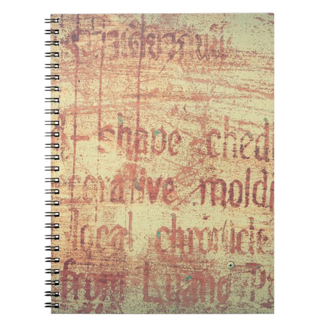 Aged aluminium background notebook (Front)