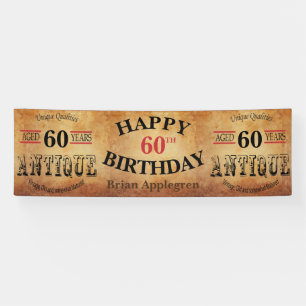 Aged, Antique and Vintage Any Birthday Design Banner