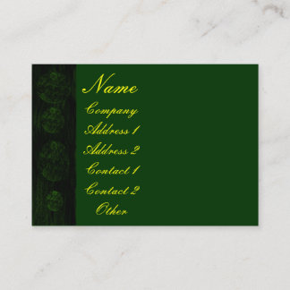 Aged Antique Hunter Green Business Card