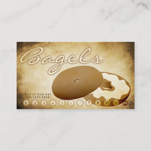 aged bagel shop loyalty card (Front)
