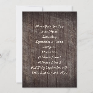 Aged Barnboard Party Invitation