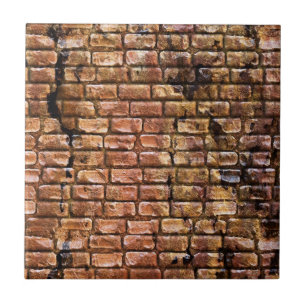 Aged Brick Wall Textured Ceramic Tile