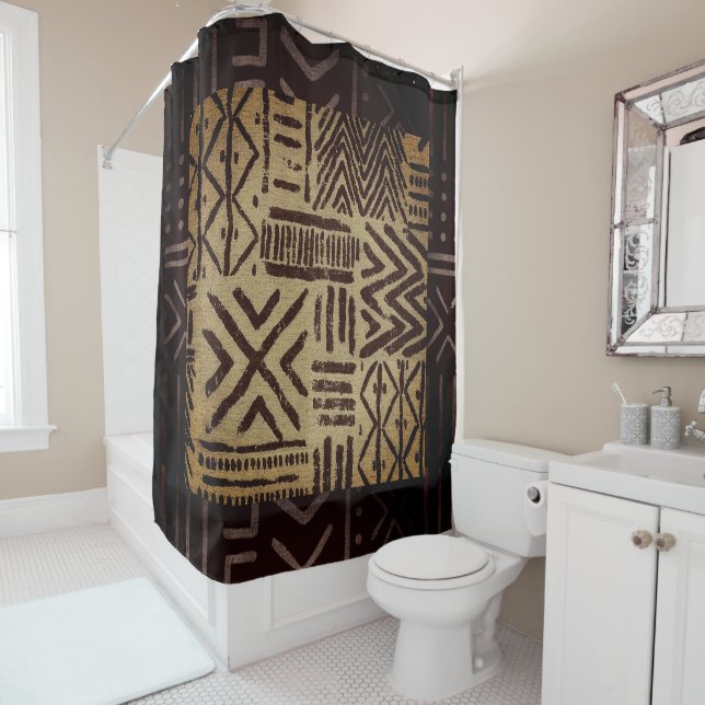  Aged Earth Canvas  Shower Curtain (In Situ)