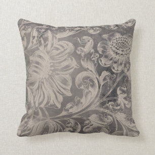 Aged Floral Cushion