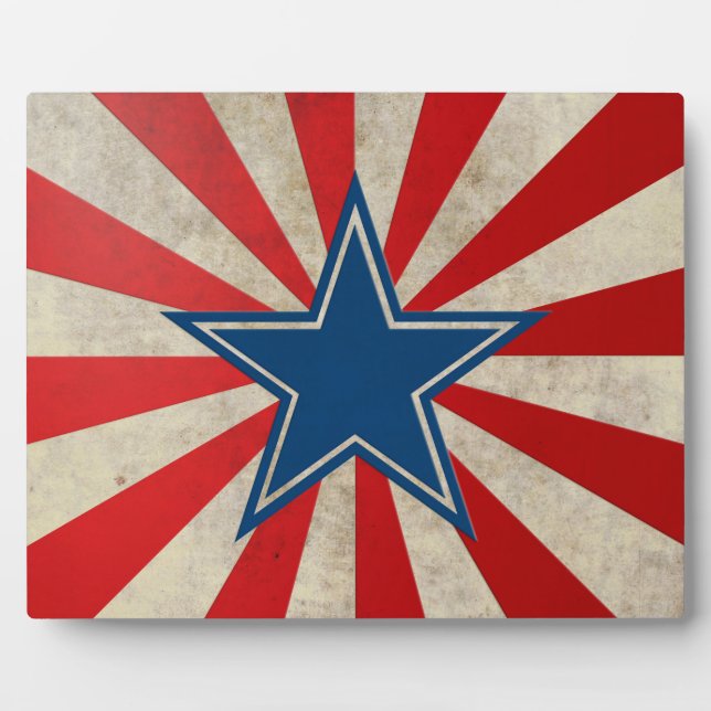 Aged Glory - Red, White and Blue Plaque (Front)