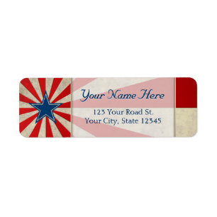 Aged Glory - Red, White and Blue Return Address Label