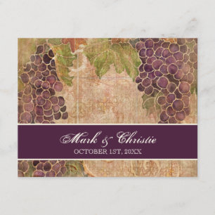 Aged Grape Vineyard Wedding RSVP Response Card