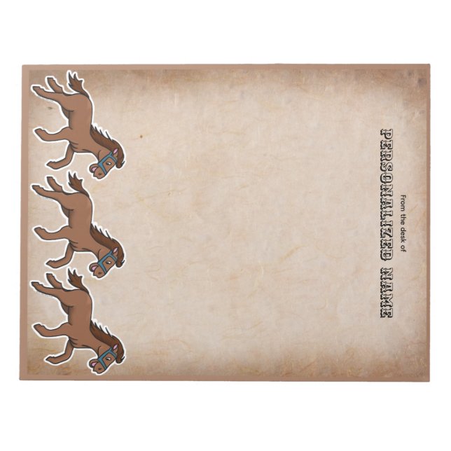Aged Harry Horse Unlined  Notepad (Front)