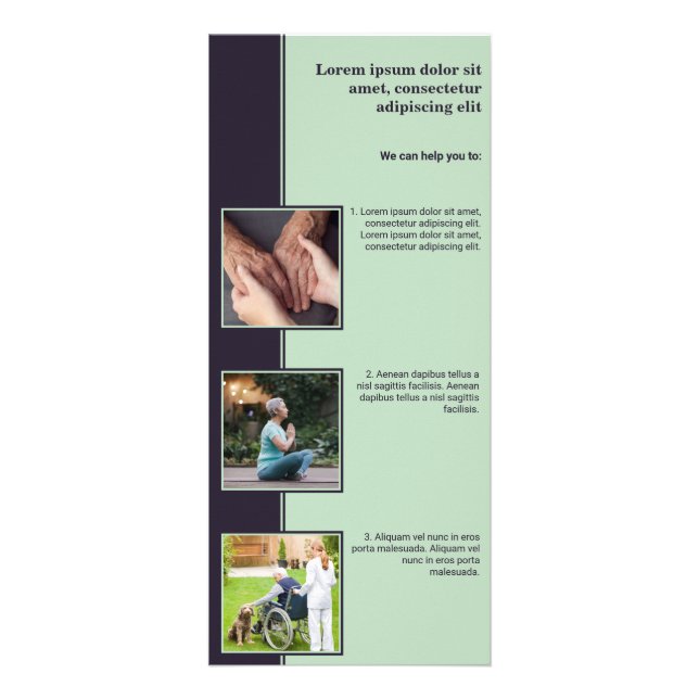 Aged Home Care Services Rack Card (Front)