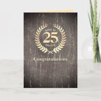 Aged laurels custom year employee anniversary