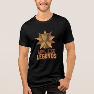 Aged Like Legends – Vintage Trophy Retro Sports Tri-Blend Shirt