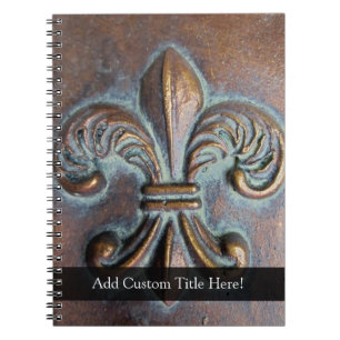 Aged-Look Fleur de Lis Notebook