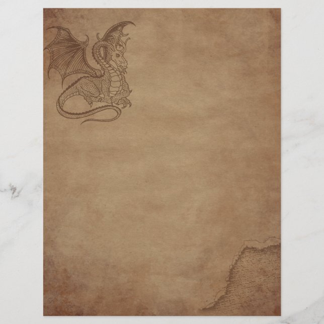 Aged paper - Dragon (Front)