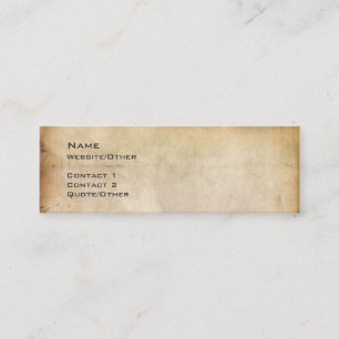 Aged Paper Mini Business Card