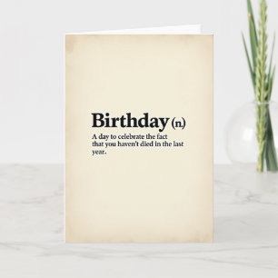 Aged Parchment Birthday Card