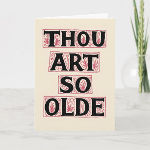 Aged Script Typography Card