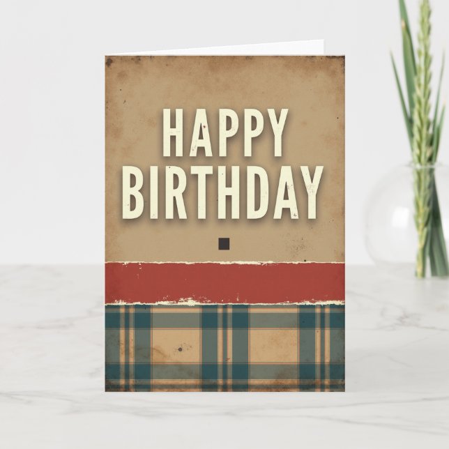Aged Sepia Birthday Card (Front)