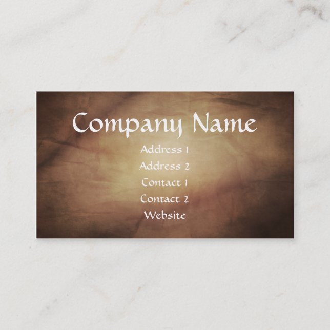Aged Sepia Business Card (Front)