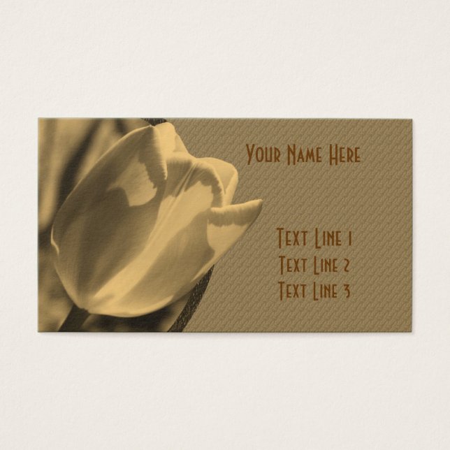 Aged Sepia Tulip Flower (Front)