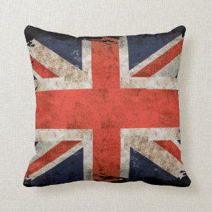 Aged shredded Union Jack Cushion