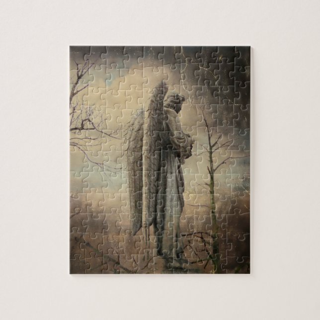 Aged Stone Angel Jigsaw Puzzle (Vertical)