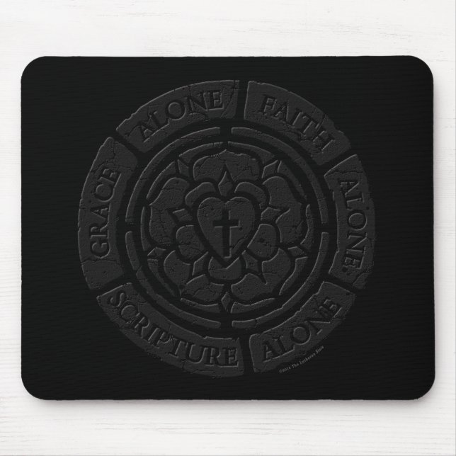 Aged Stone Luther Rose Mouse Pad (Front)
